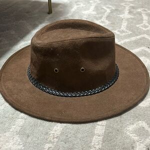 Brown suede hat